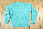 Vintage 1990s Cape Isle Knitters Knit Abstract Pattern Crewneck Sweater Mens S