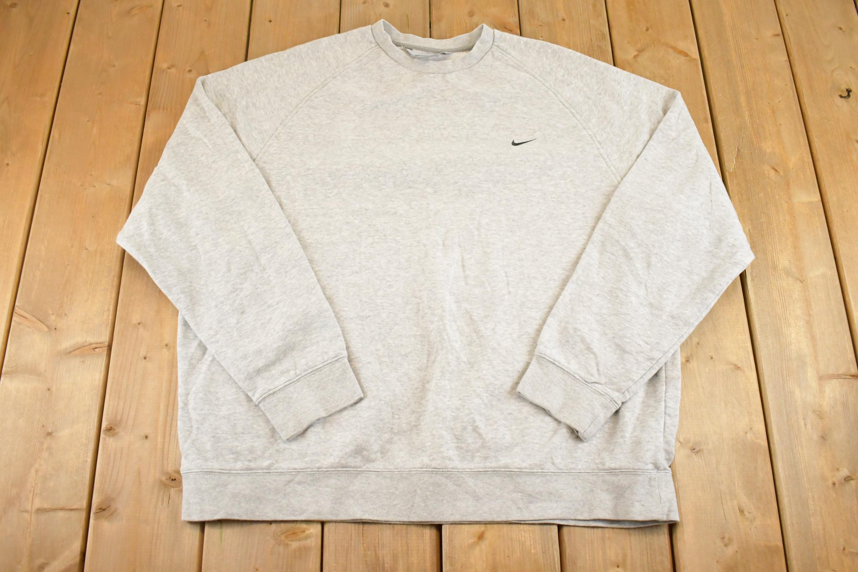 Vintage Y2K Nike Crewneck Sweatshirt Men's / Swoosh Logo / Minimalist / Made in USA / 2000s Nike Sweater