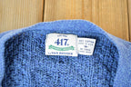 Vintage 1990s Van Heusen Cable Knit Perfect Mild Distress Cardigan Sweater Made In USA