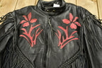 Vintage 1990s Unik Leather Collection Womens Motorcycle Jacket