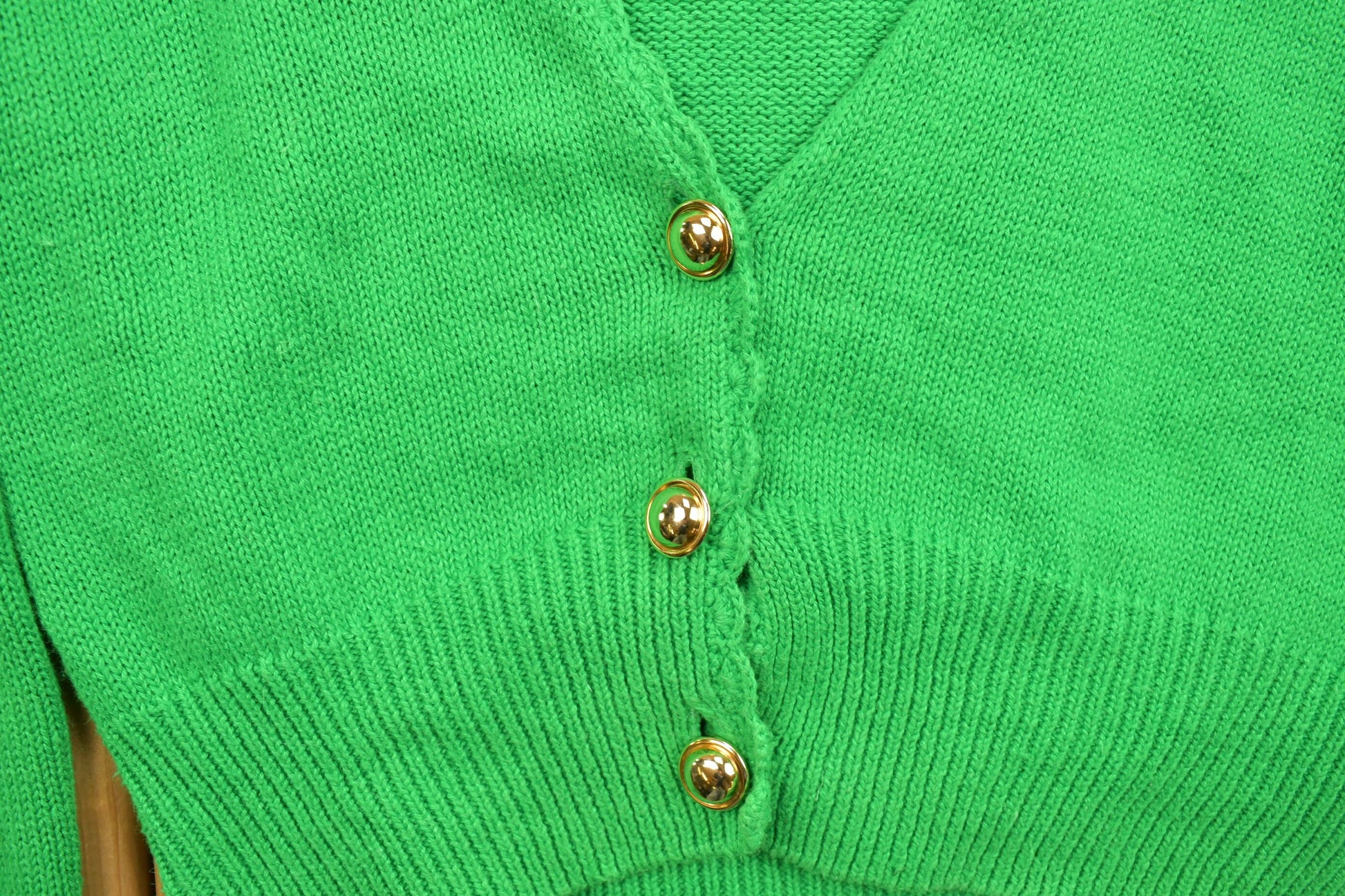 Vintage 1990s Braemar Jeremy Scott Knit Cardigan Sweater / Vintage Cardigan / Button Up / Green Cardigan / Basics / Essentials / Made in USA