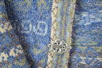 Vintage 1990s Susan Bristol Fancy Clasp Knit Crewneck Button Up Sweater