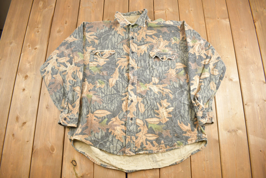 Vintage 1990s Gander Mountain Real Tree Camouflage Button Up Shirt