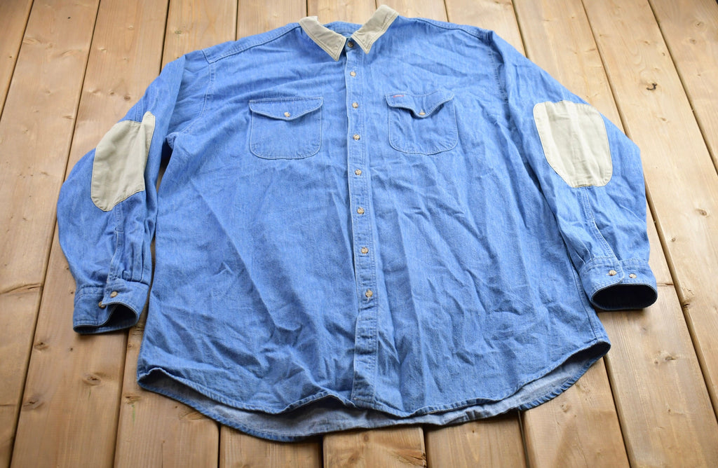 Vintage 1990s Woolrich Denim Button Up Shirt