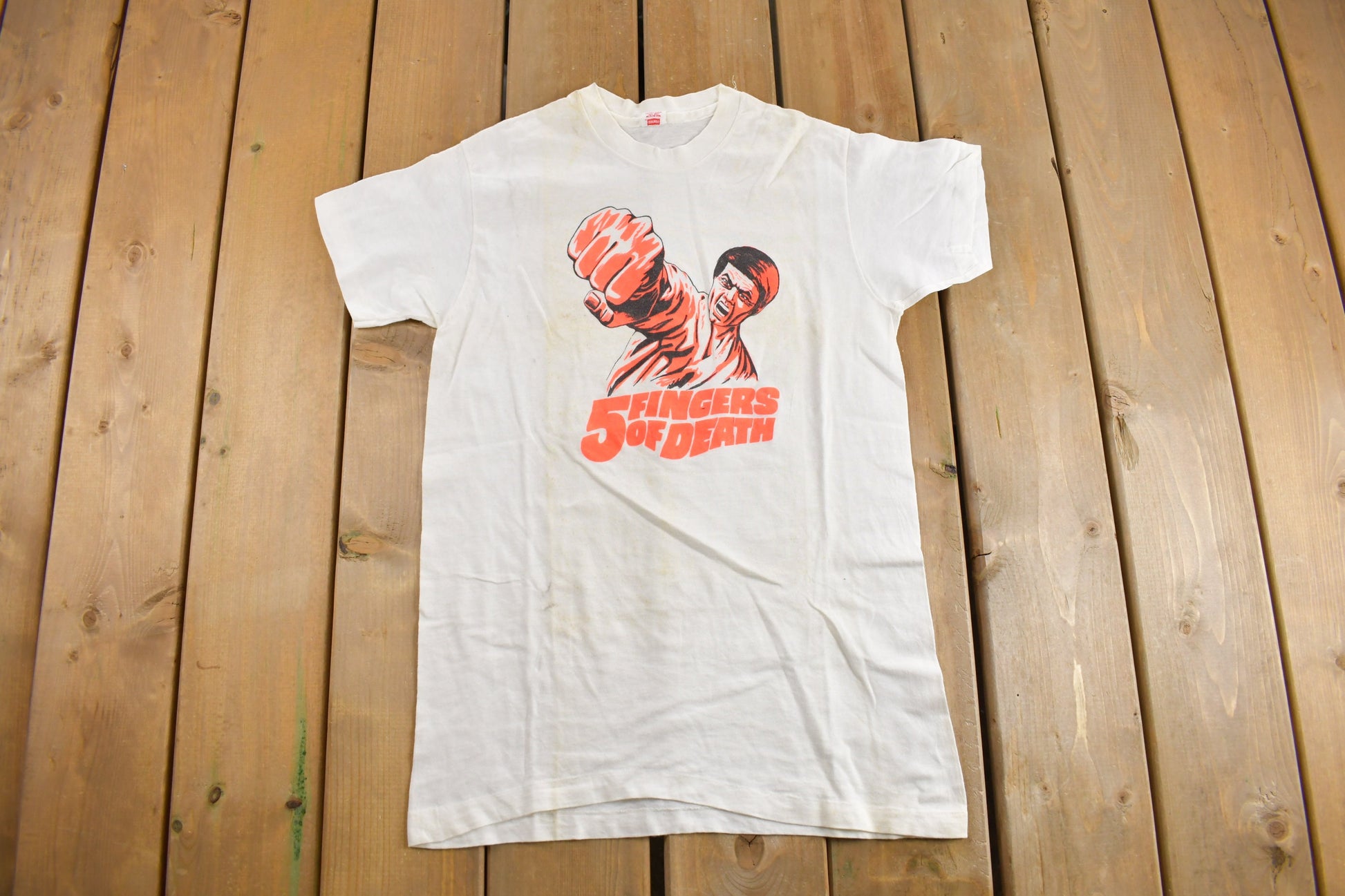 Vintage 1972 5 Fingers Of Death Movie Promo T-shirt