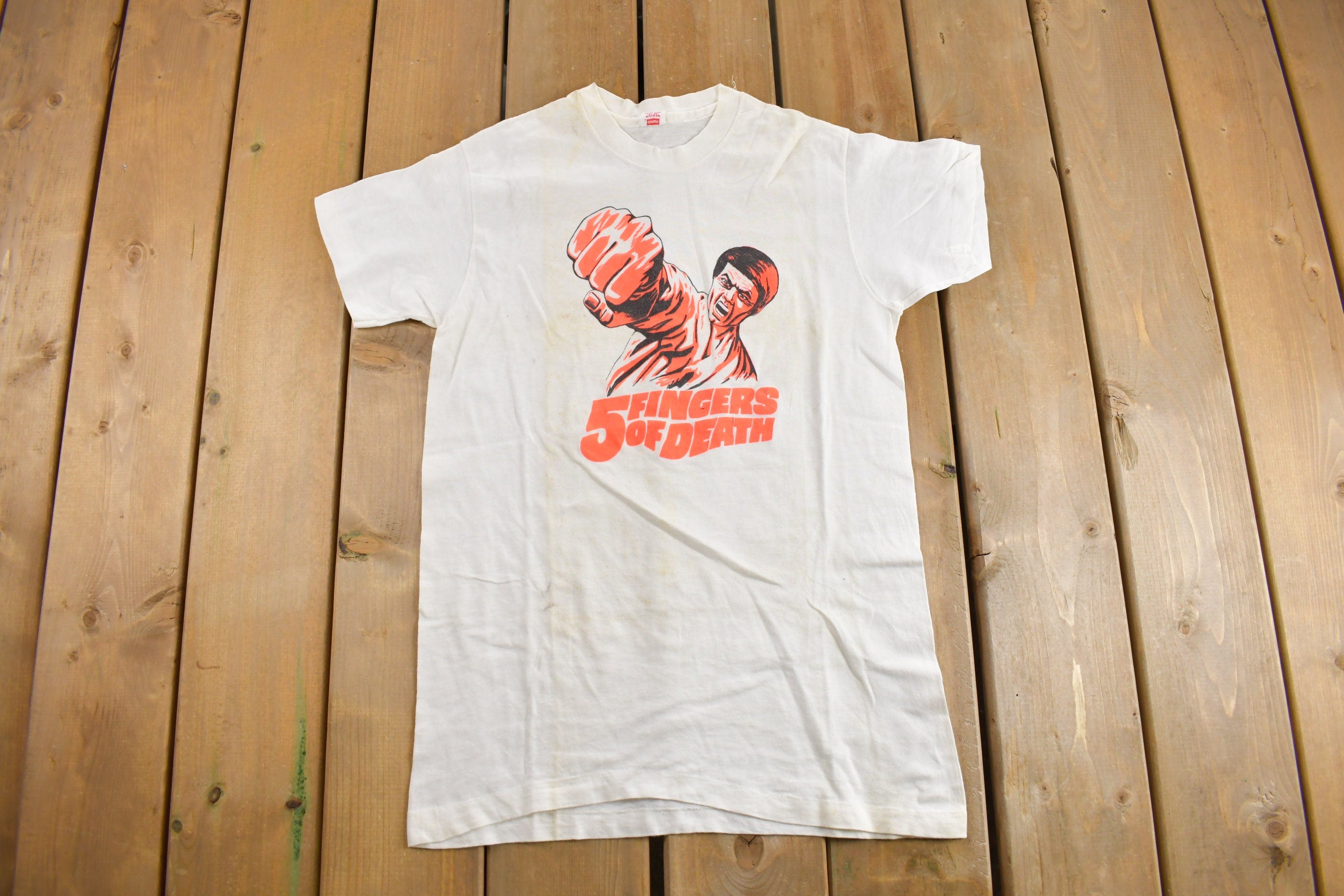 Vintage 1972 5 Fingers Of Death Movie Promo T-shirt