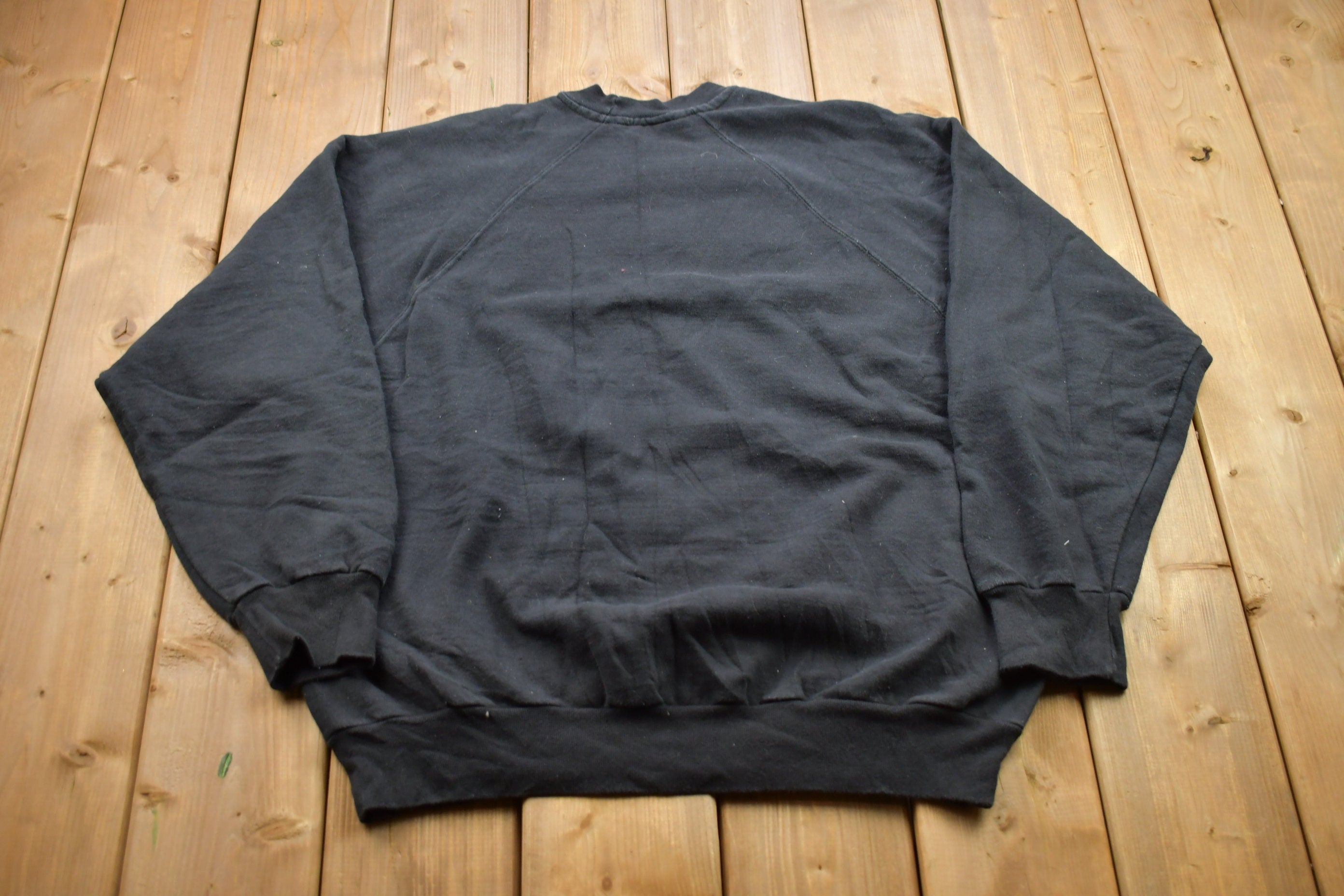Vintage 1990s Blank Black Crewneck Sweatshirt