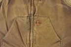 Vintage 2000s Carhartt Sun Faded Distressed Sherpa Lined Jacket Vest Mens 2XL