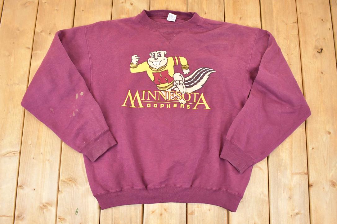 Vintage 1990s Minnesota Gophers Cartoon University Crewneck Sweater Men's XL