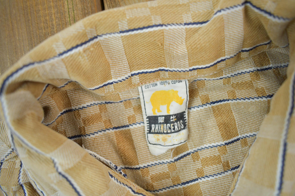 Vintage 1970s Rhinoceros Plaid Button Down Light Jacket