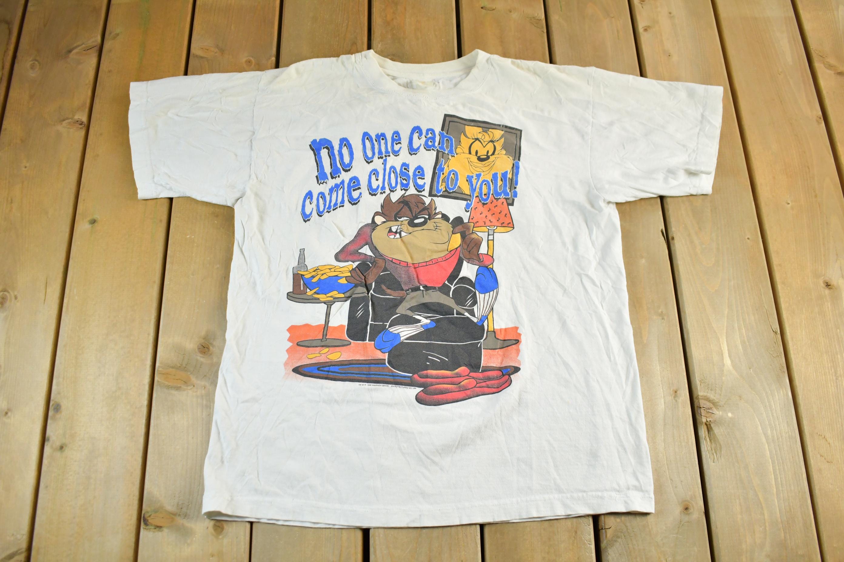 Vintage 1993 Looney Tunes Taz Tasmanian Devil Cartoon T-Shirt Men's Large
