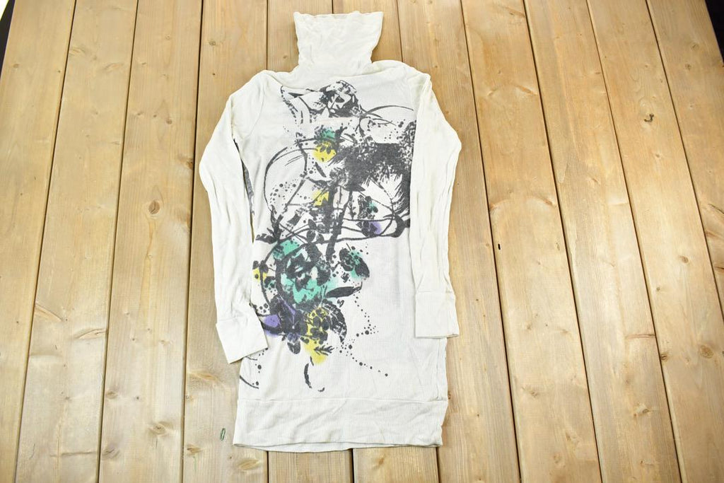 Women Vintage Neon 90s Y2K T-Shirt / Vigoss Grunge Skull Print / Contrast Stitch / Internet Famous Clothing / Over Dyed