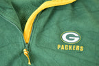 Vintage 1990s Green Bay Packers Quarter Zip Fleece Sweater