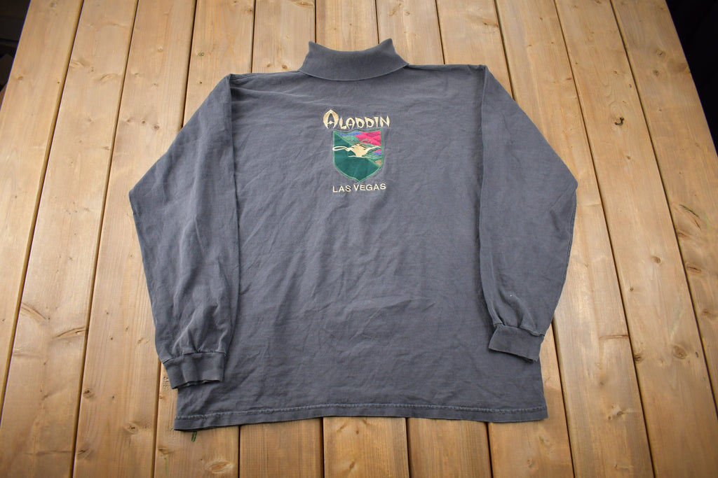 Vintage 1990s Aladdin Las Vegas Long Sleeve Turtleneck Souvenir T Shirt