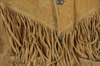 Vintage 1970s Leather Western Fringe Jacket Made In USA