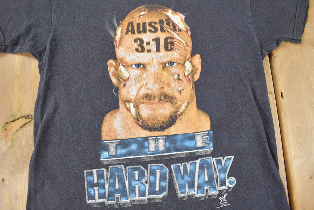 Vintage 1998 Stone Cold Steve Austin The Hard Way Wrestling Graphic T-Shirt