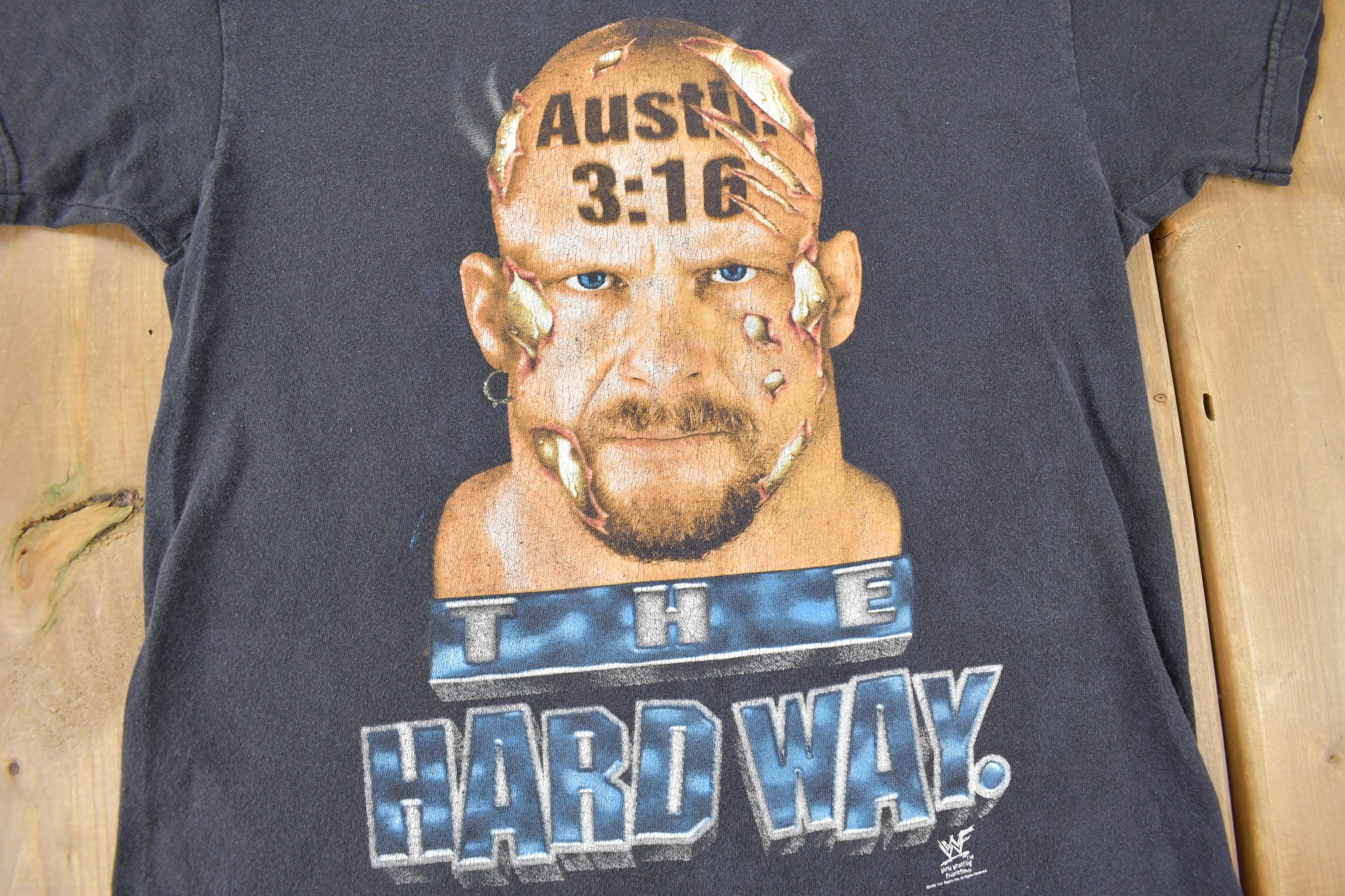 Vintage 1998 Stone Cold Steve Austin The Hard Way Wrestling Graphic T-Shirt