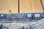 Vintage Y2K Miss Me Bedazzled Low Rise Jeans Size 26x32