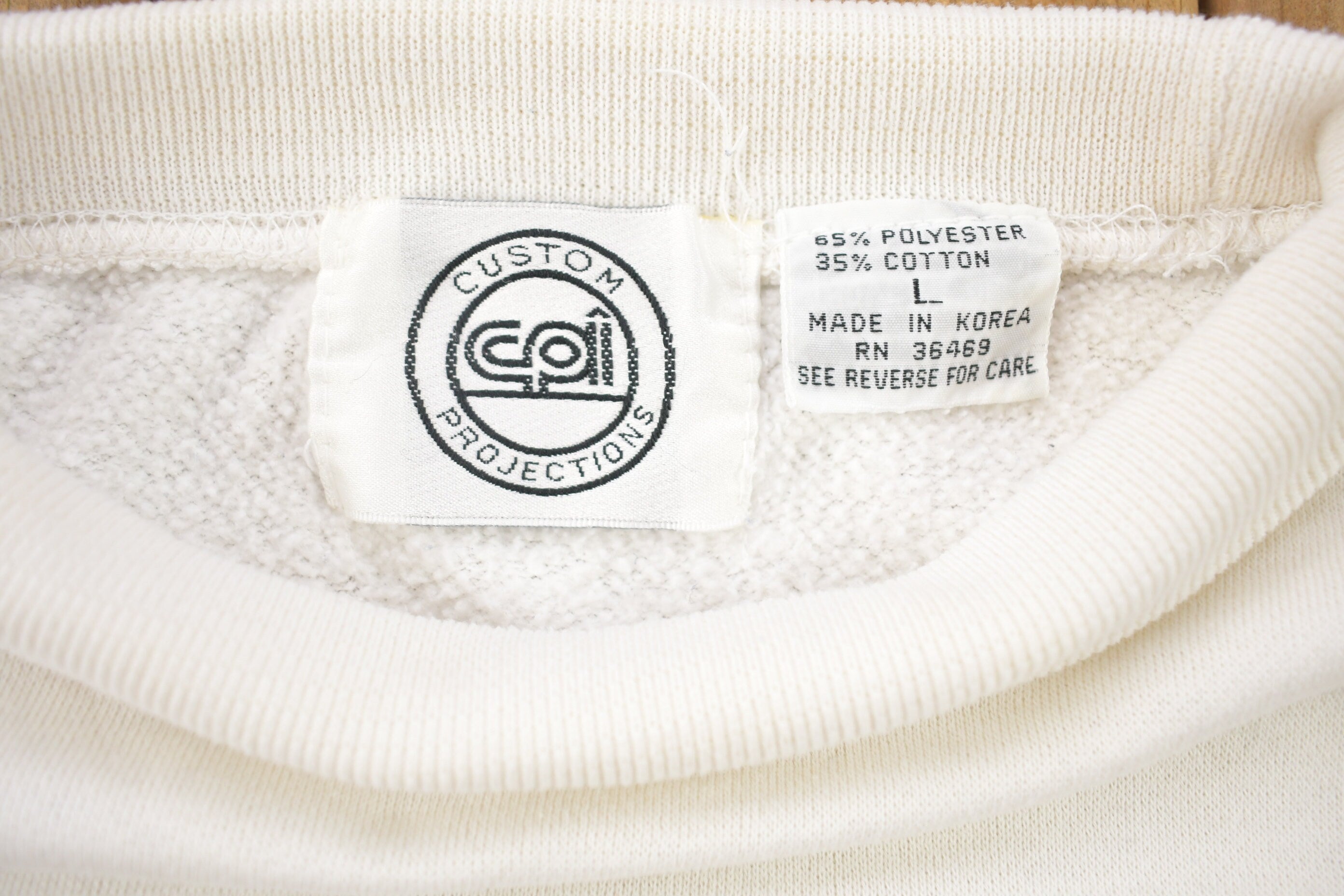 Vintage 1990s Custom Projections Embroidered Crewneck Sweatshirt