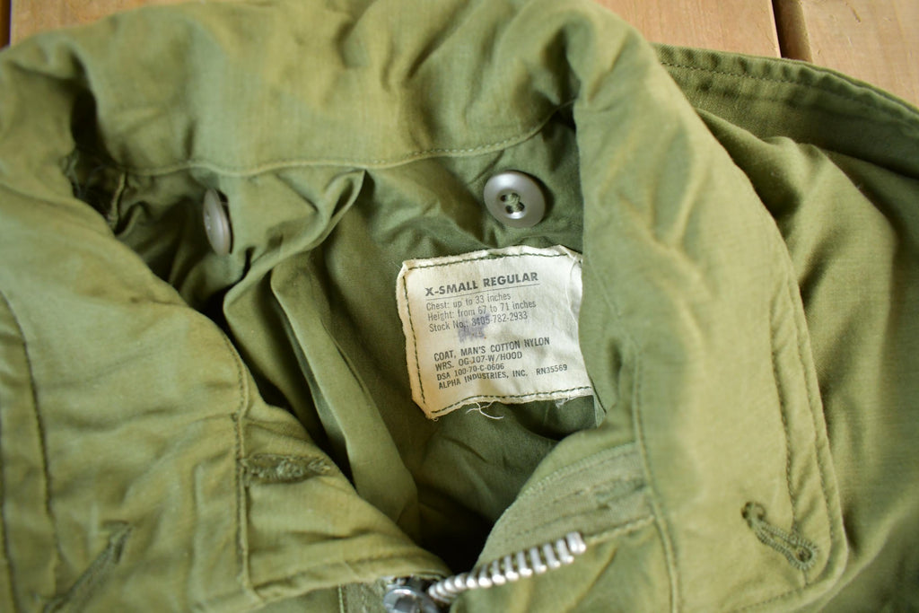 Vintage 1970s OG-107 Nylon Combat Field Coat Men's XS
