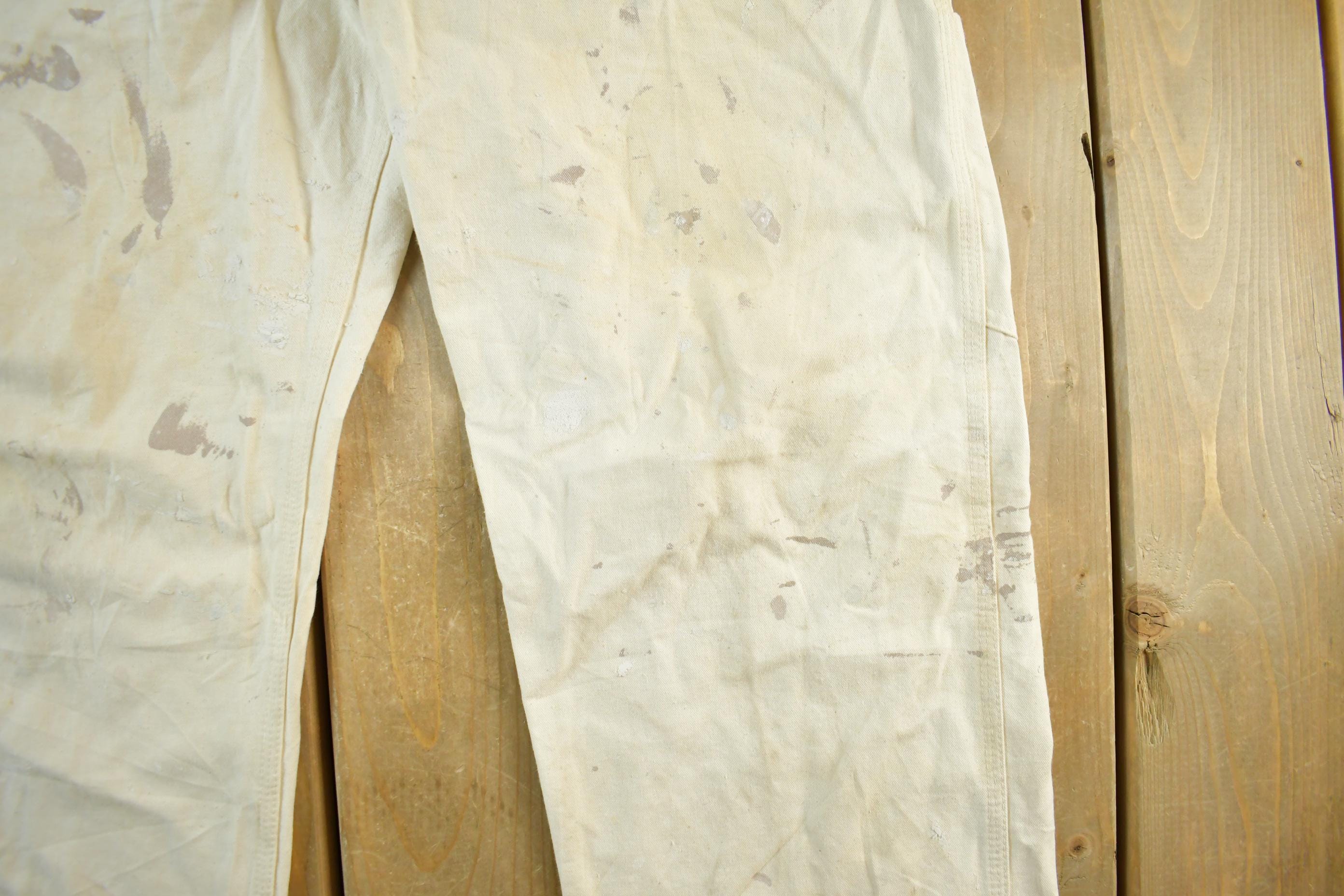 Vintage 1980s Carhartt Paint Distressed Carpenter Work Pants Adult 37 x 30