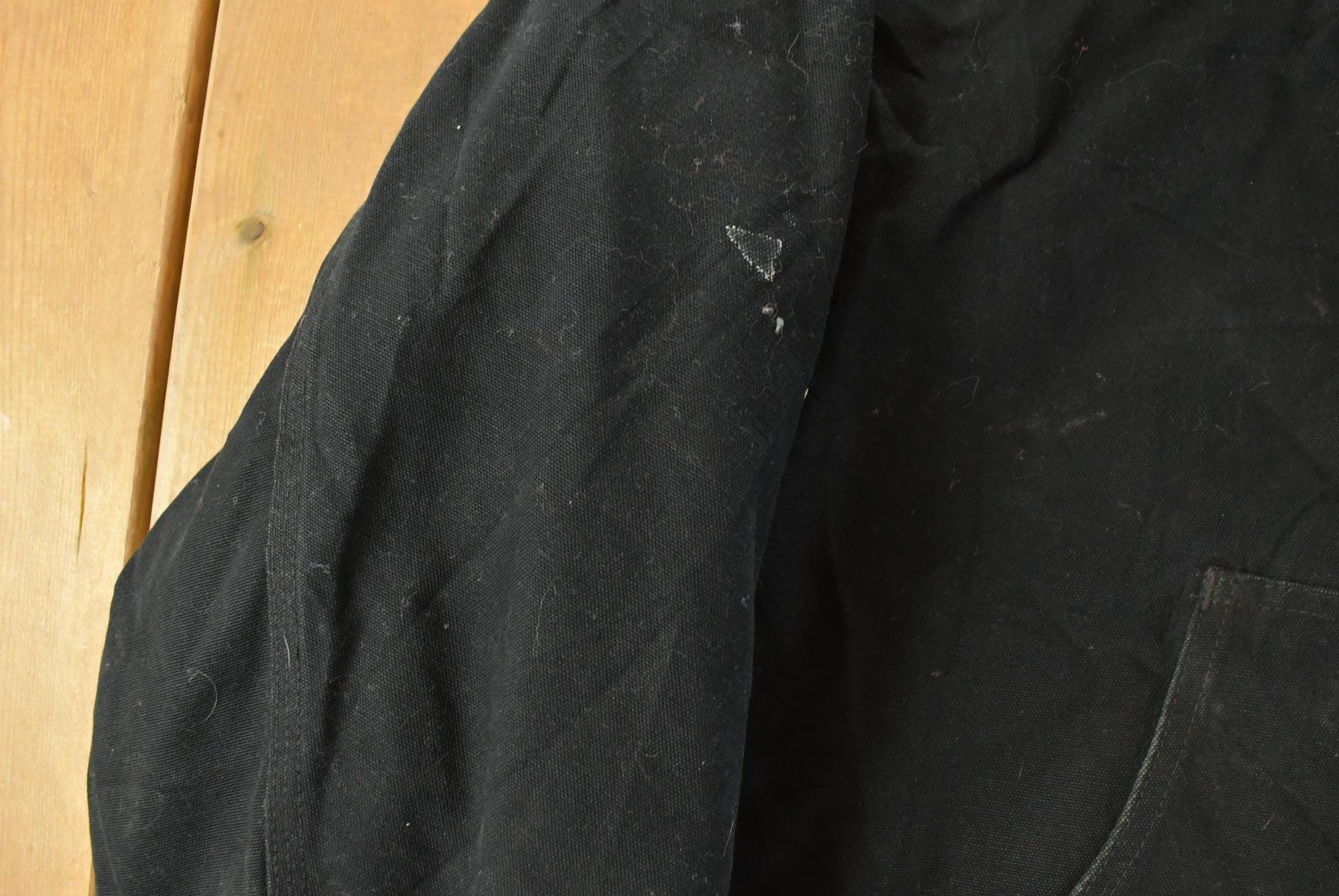 Vintage 1990s Carhartt Distressed Canvas Hooded Jacket Men's 3XL