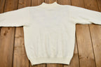 Vintage 1990s Alfred Dunner Floral Embroidered Mockneck Knit Sweater