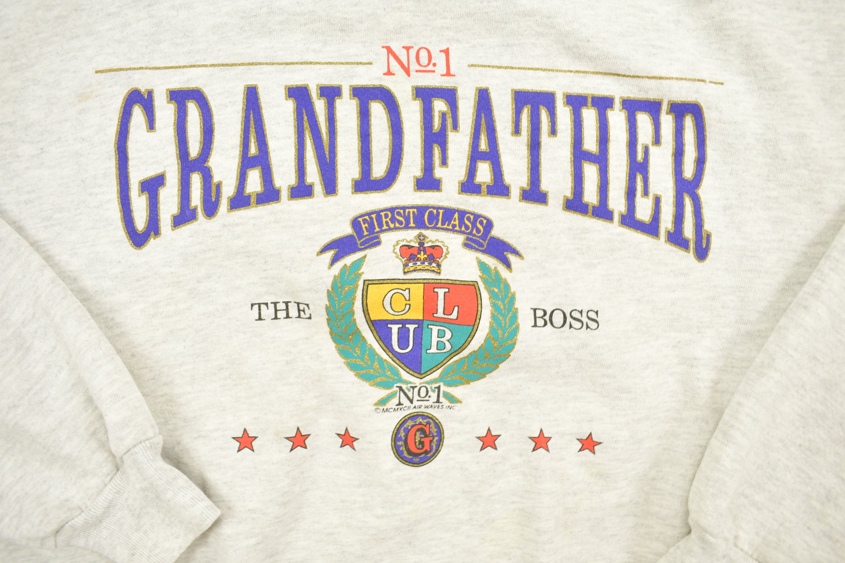 Vintage 1990s First Class Grandfather Collegiate Crewneck