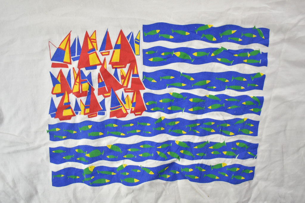 Vintage 1990s Sailboat Water Souvenir T-Shirt