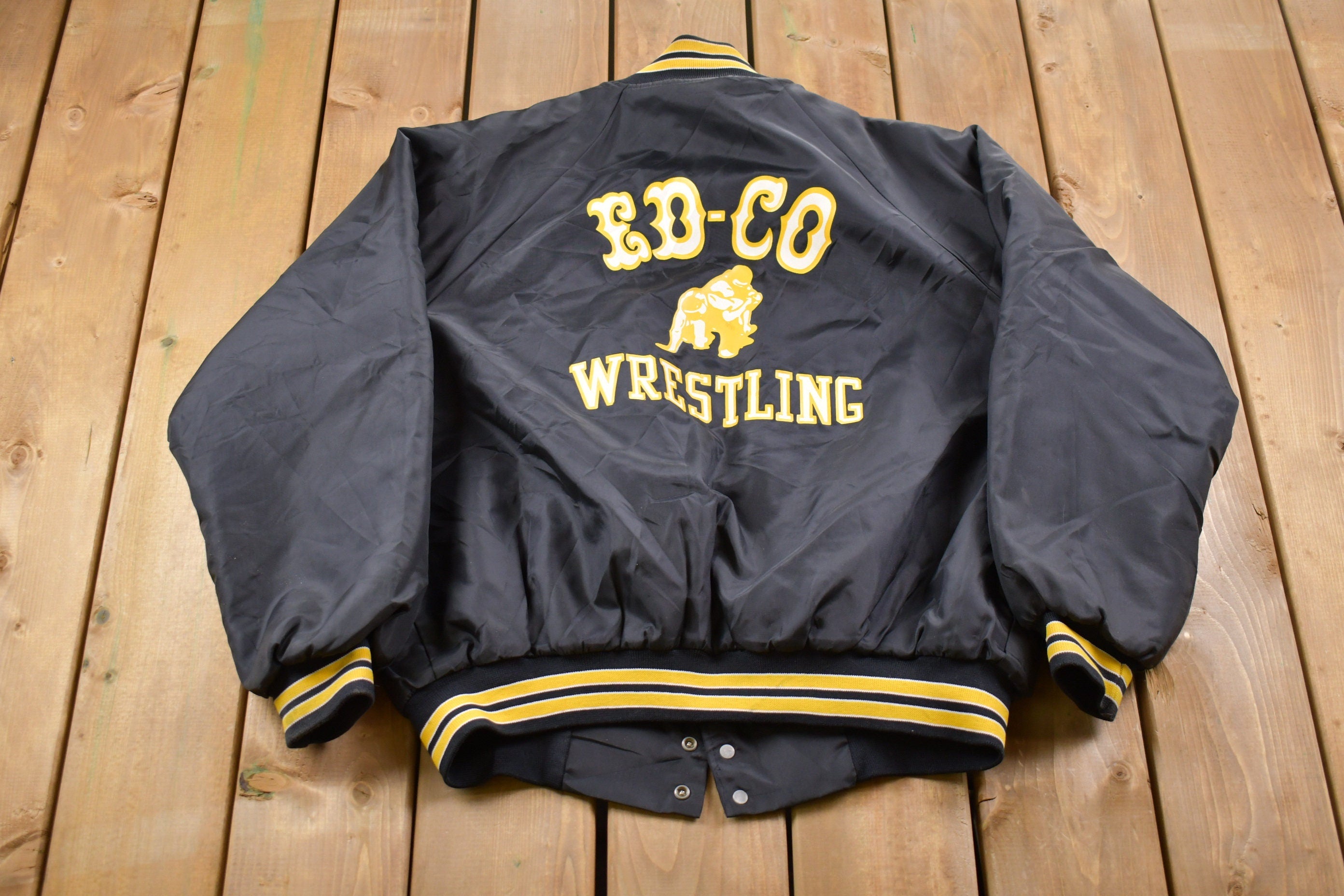 Vintage 1990s Hartwell Wrestling Bomber Jacket