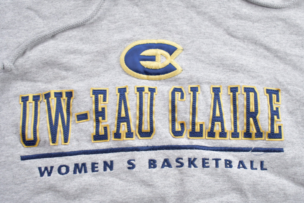 Vintage 1990s University Of Wisconsin UW-EAU Claire Collegiate Basketball Hoodie