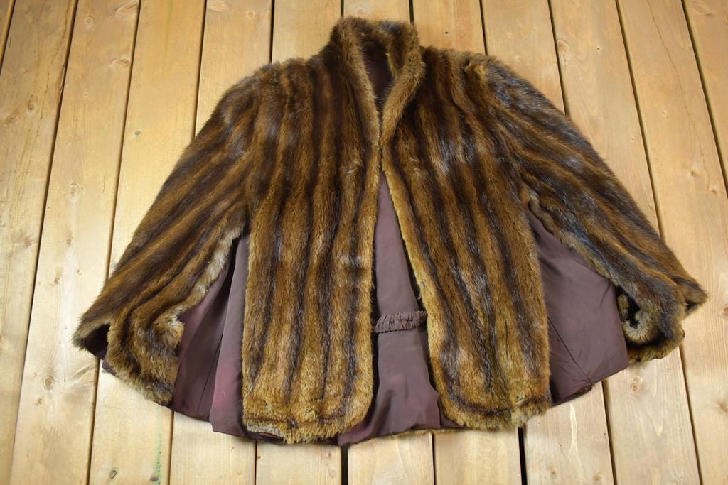 Vintage 1980s Brown Mink Fur Coat