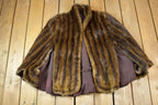 Vintage 1980s Brown Mink Fur Coat