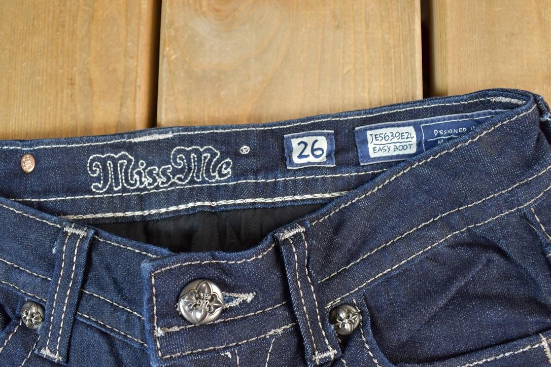 Vintage Y2K Deadstock Miss Me Bedazzled Low Rise Jeans Size 26x31