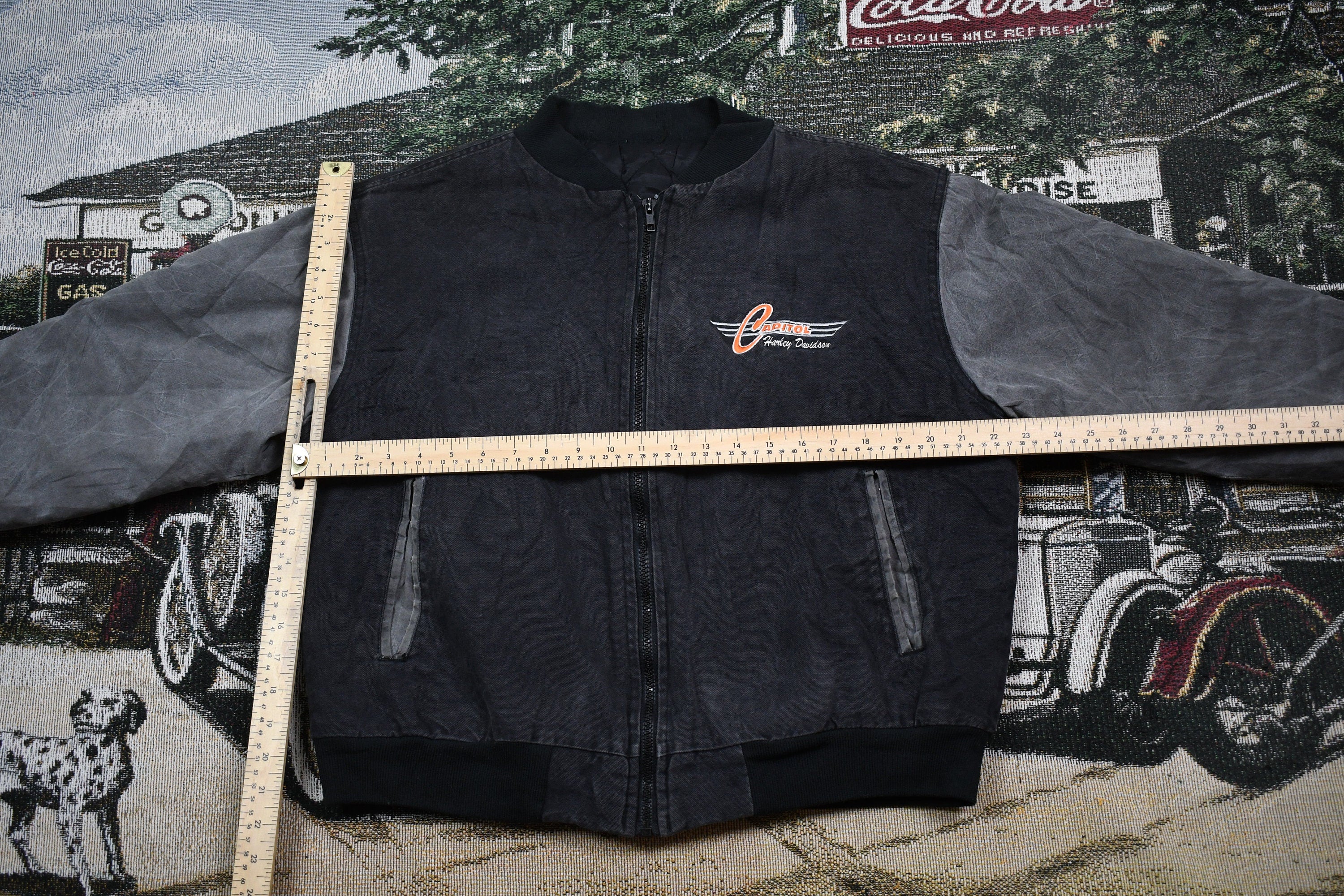Vintage 1990s Harley Davidson Motorcycles Bomber Jacket