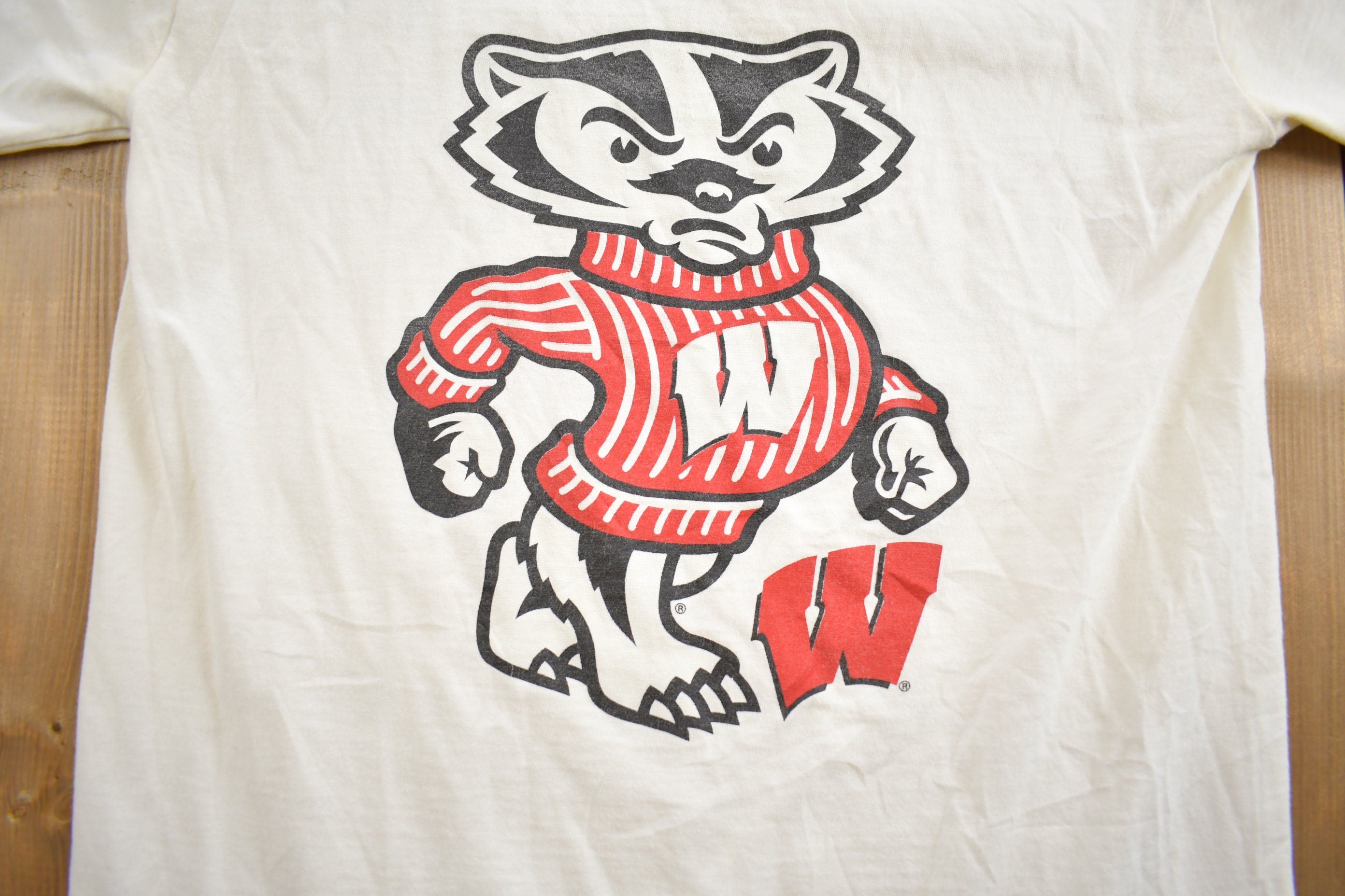 Vintage 1990s University of Wisconsin Badgers Jansport Graphic T-Shirt Made In USA