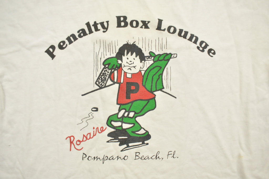 Vintage 1990s Penalty Box Lounge Funny Graphic T-Shirt