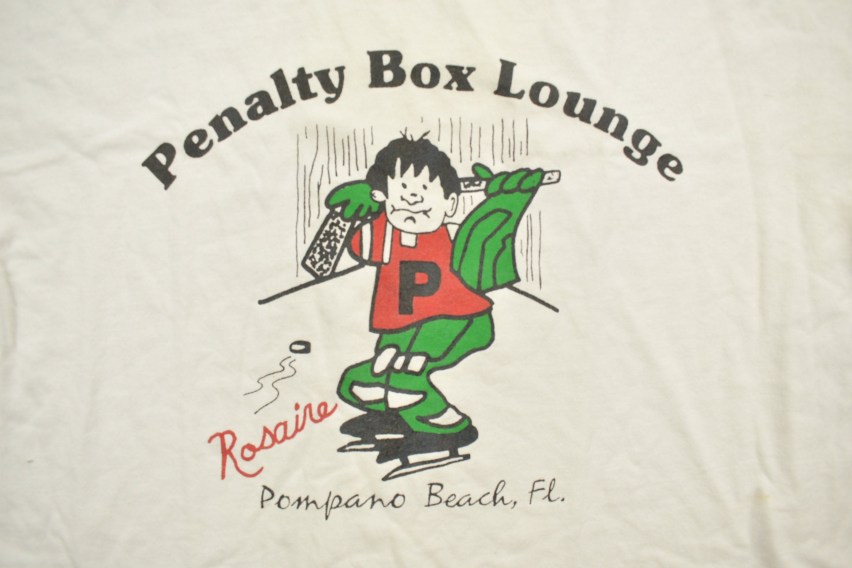 Vintage 1990s Penalty Box Lounge Funny Graphic T-Shirt