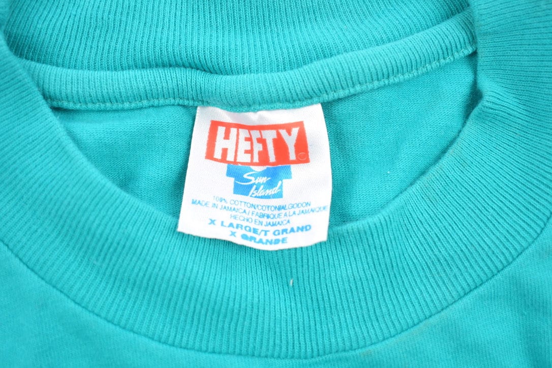 Vintage 1990s Embroidered Hefty Ecstasy Rave Graphic T-Shirt