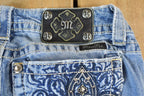 Vintage Y2K Miss Me Bedazzled Low Rise Jeans Size 28x31