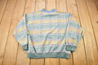 Vintage 1990s Winterset Cute Plaid Crewneck Sweater