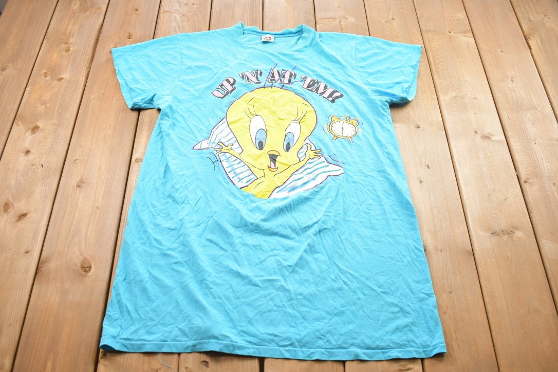 Vintage 1996 Up 'N' St Em! Cute Tweety Bird Graphic T-Shirt