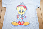 Vintage 1990s Cute Tweety Bird In Pajamas Graphic T-Shirt