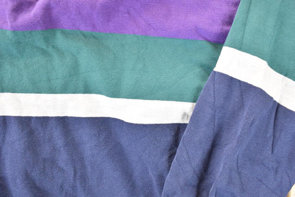 Vintage 1990s LL Bean Rugby Quarter Button Up Shirt Mens L