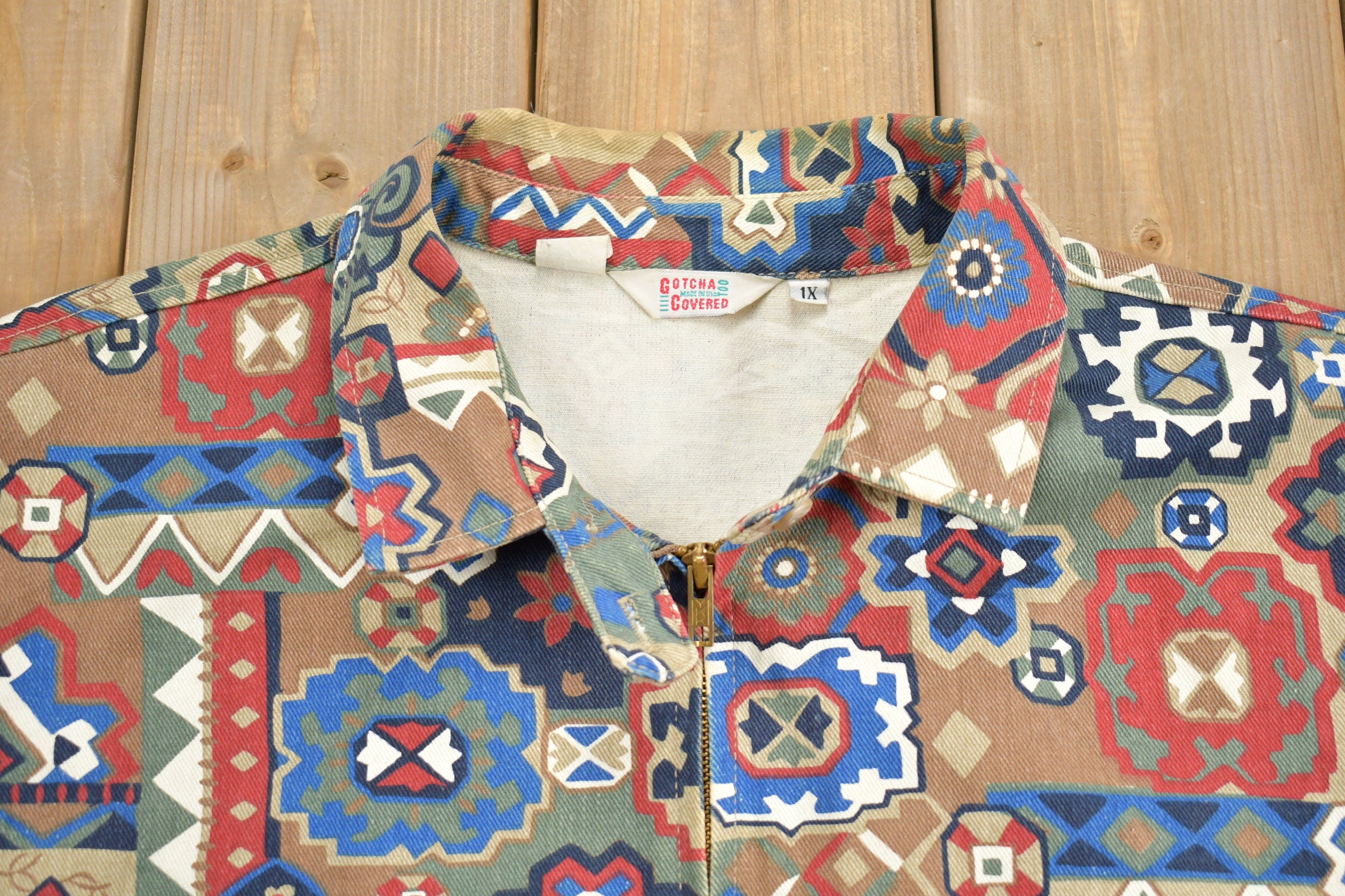 Vintage 1980s Gotcha Covered Harrington Jacket
