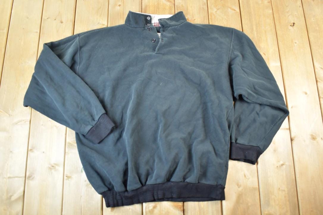 Vintage 1990s Lions Pride Quarter Button Crewneck Sweatshirt Mens XL