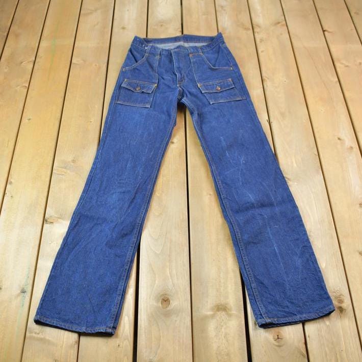 Vintage 1970s Levi's Bush Jeans Orange Tab 516 Denim Size 30 x 34