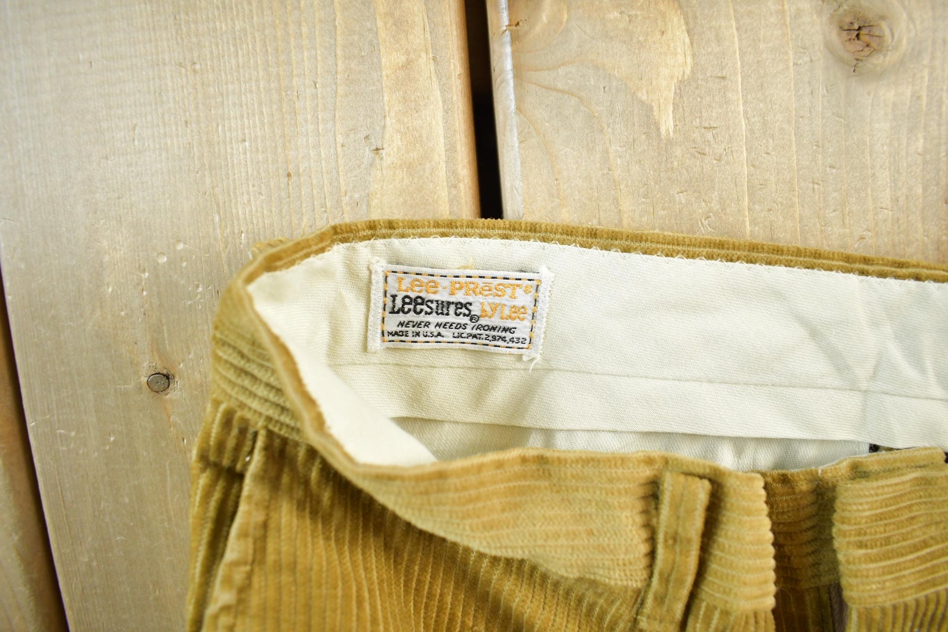 Vintage 1960s Lee-Prest Corduroy Trousers Adult 30 x 30  Made in USA  60s Lee Pants  True Vintage  Vintage Pants  Lee Cords