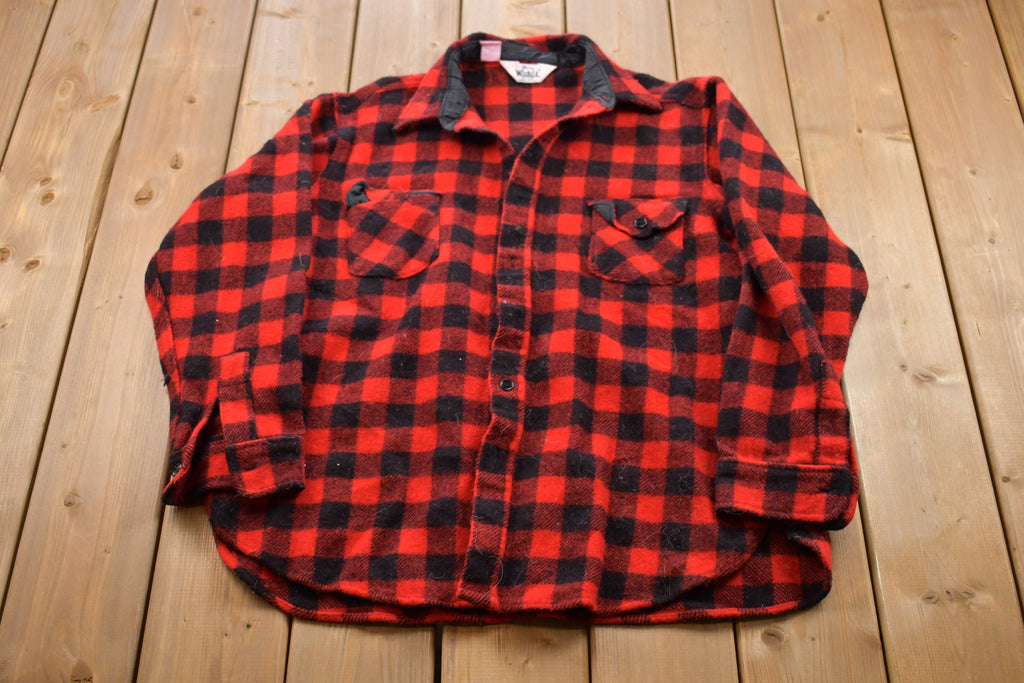 Vintage 1990s Woolrich Buffalo Plaid Button Up Shirt