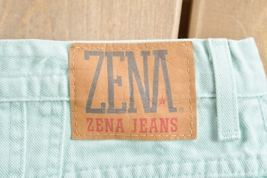 Vintage 1990's Zena Light Turquoise Jeans Size 28 x 30